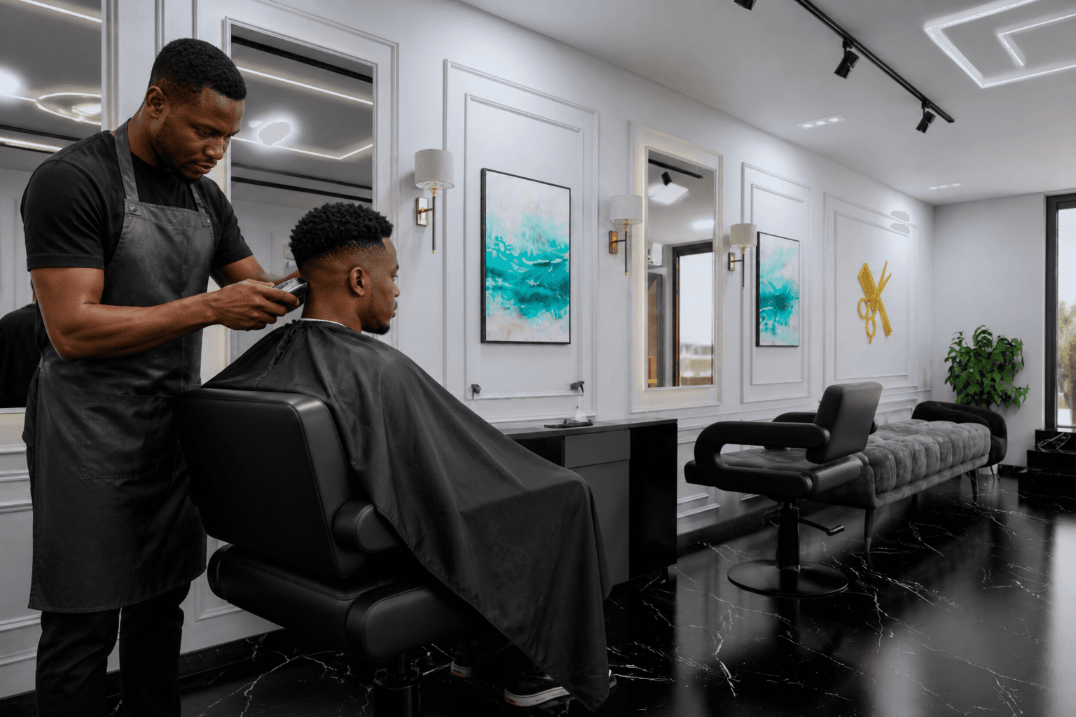 Coupe en station chez MAC NATION
